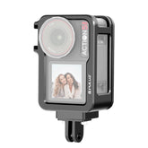 Für DJI Osmo Action 5 Pro PULUZ Metallkäfig-Erweiterungsadapterrahmen mit Kaltschuh, für DJI Osmo Action 5 Pro Metallkäfig